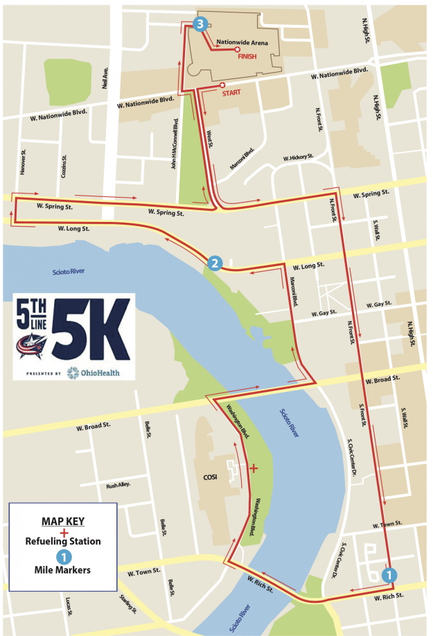 5th Line 5k Race Map 2020-01-25